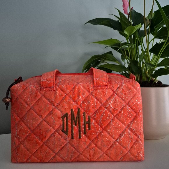 Large Quilted Cosmetic Bag